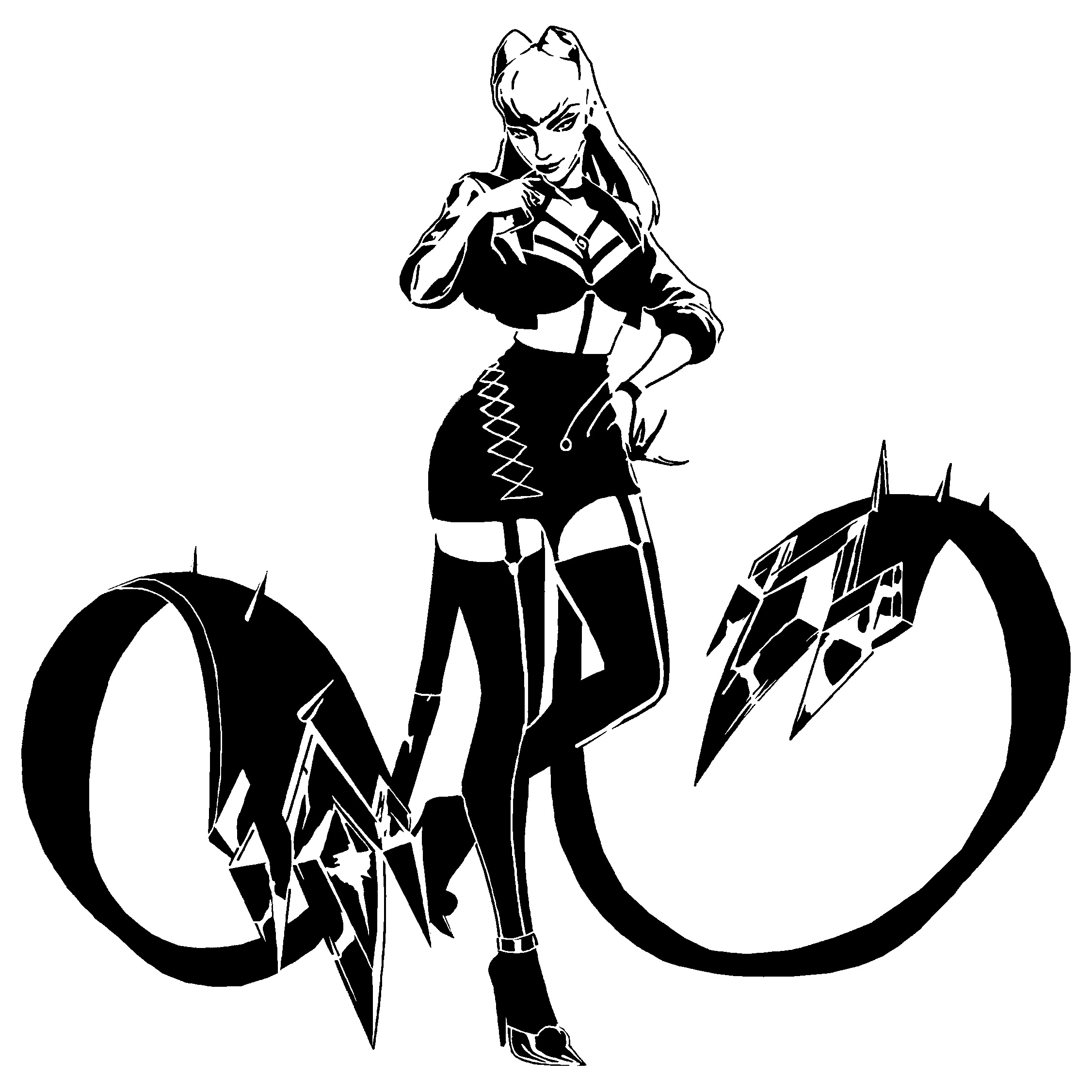 LOL KDA Evelynn stencil