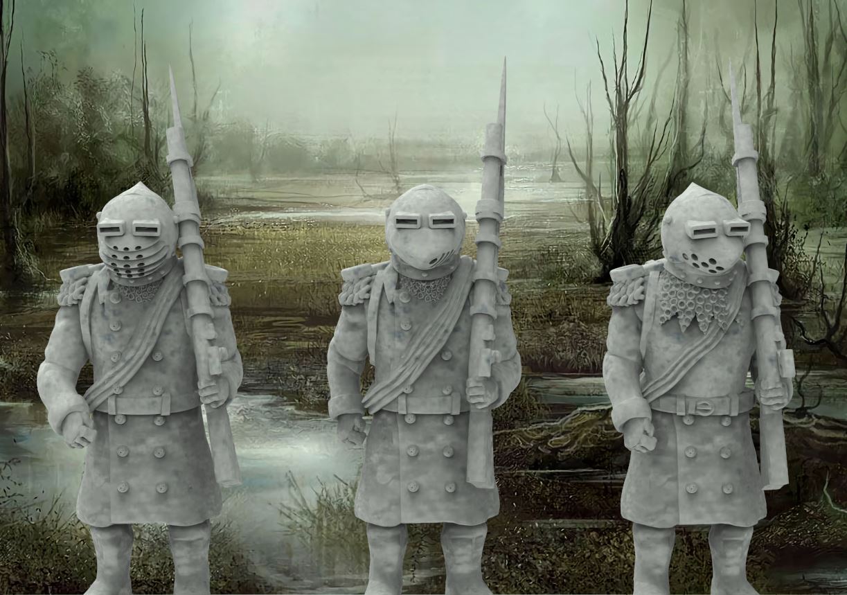 28mm Turnip 28 / Sludge - 3 X Helmets / Heads for Conversions