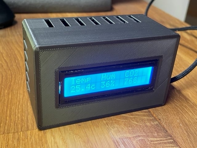 CO2 monitor with LCD display