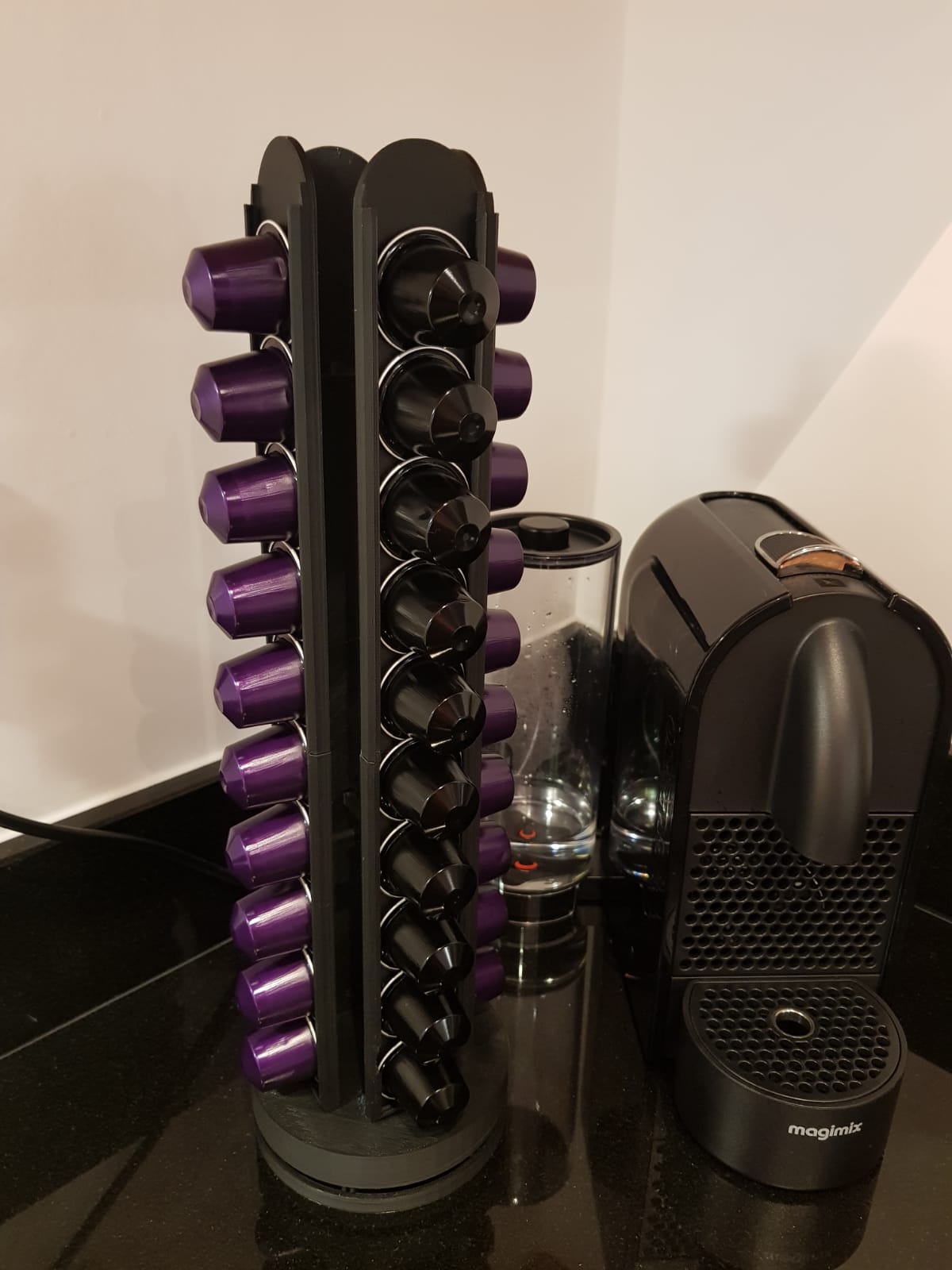 Rotating nespresso capsules holder (100% printed)