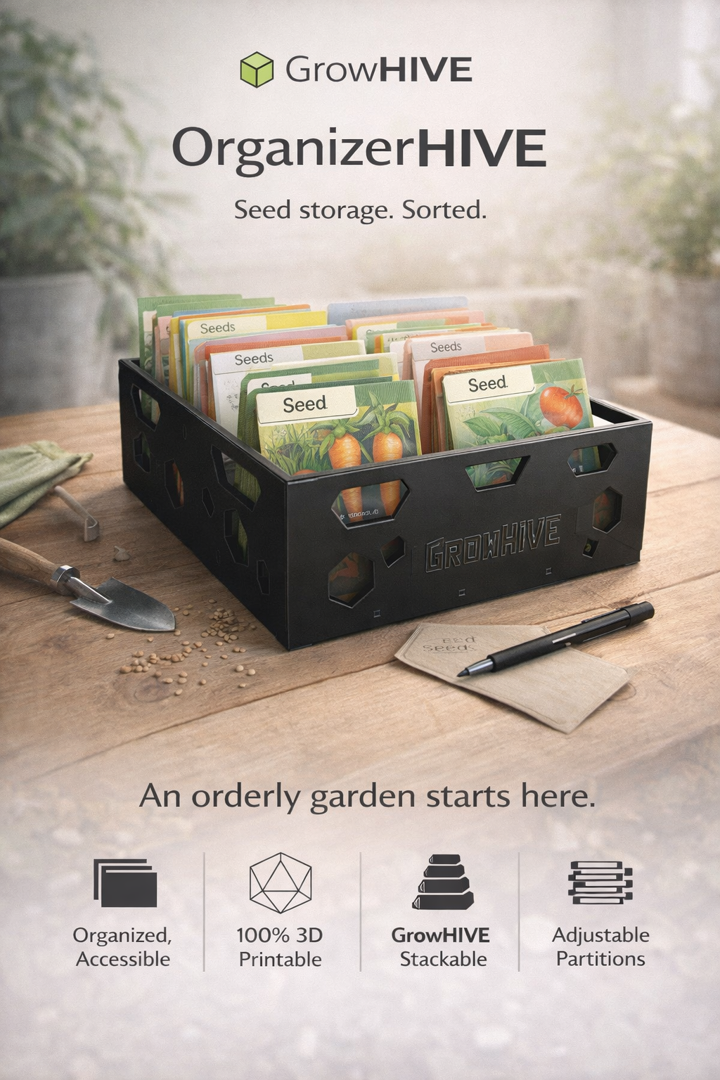 OrganizerHIVE - Seed Organizer - GrowHIVE System
