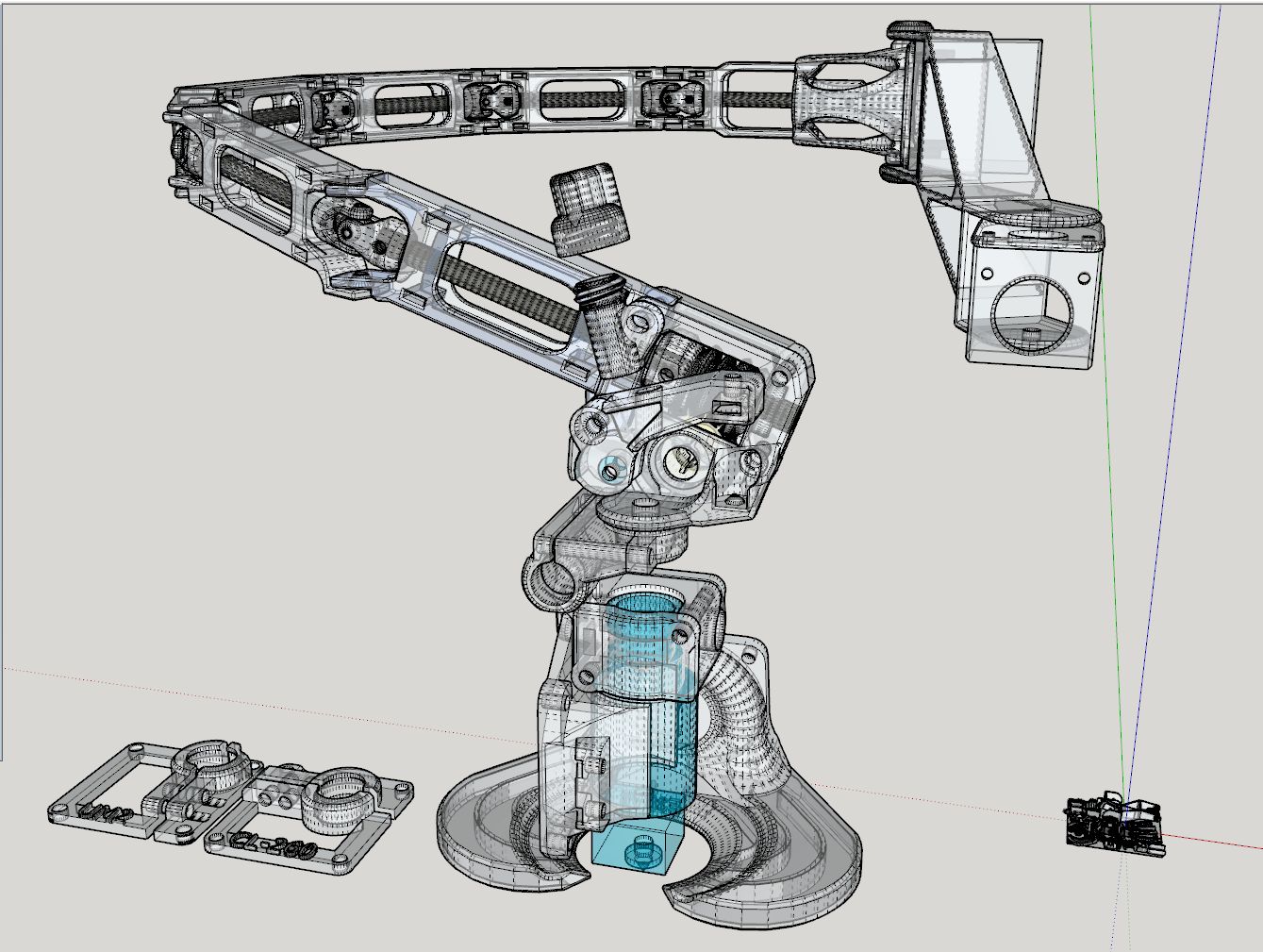 E3D V6 Extruder Head Assembly With Cardan Shaft Direct Drive
