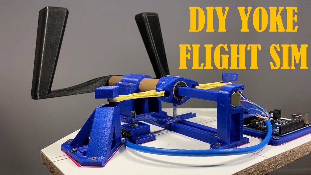 3D Printed DIY Flight Simulator Yoke Using Arduino