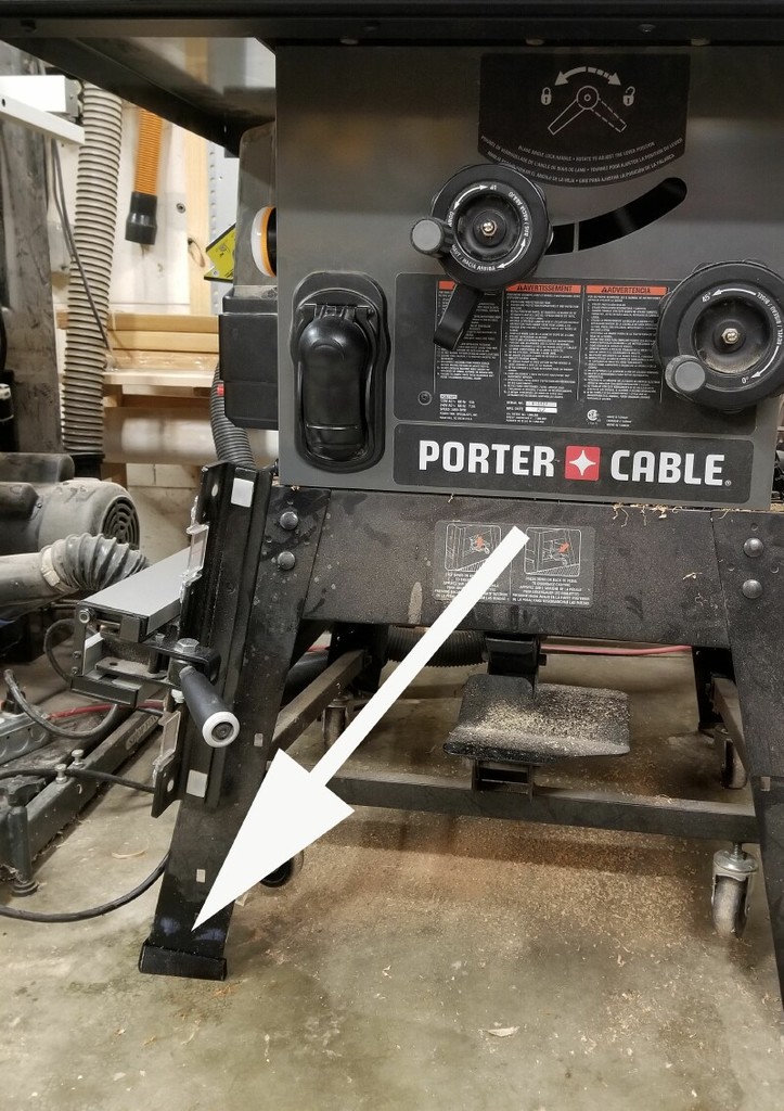 Porter Cable PCB270TS Table Saw foot cushions