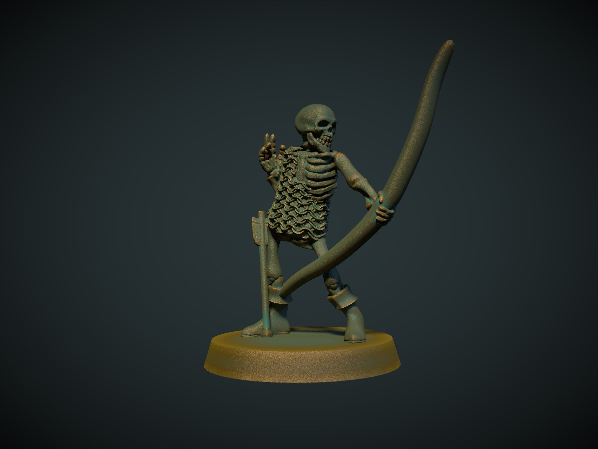 Image of Skeleton Archer 28mm (no supports needed)