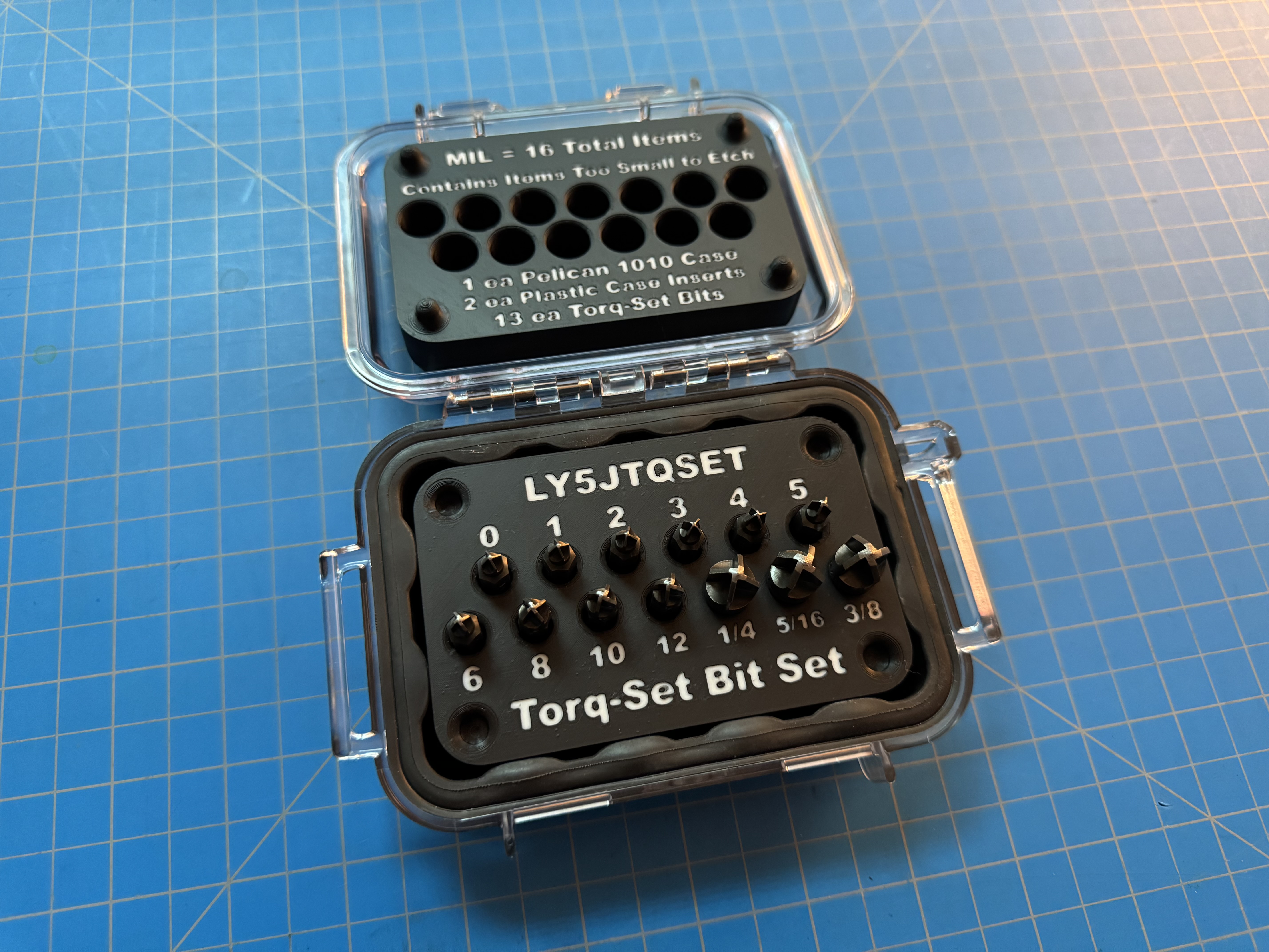 Torq-Set Bit Set Case Insert for Pelican 1010