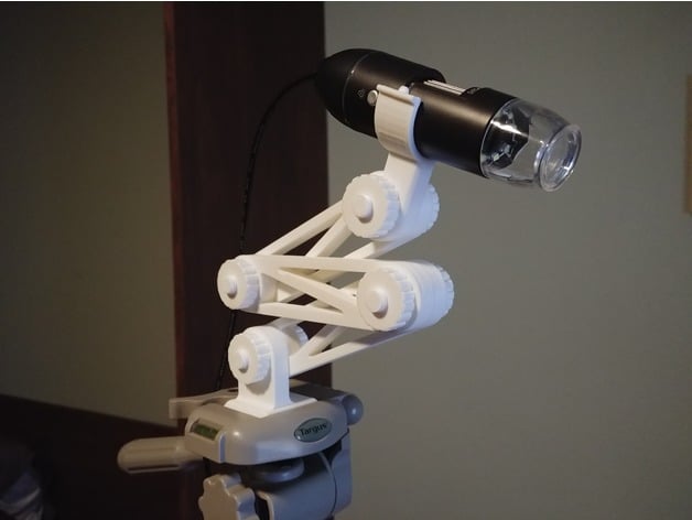 Usb Microscope Mount With Zoom Knob Fully 3D Printed