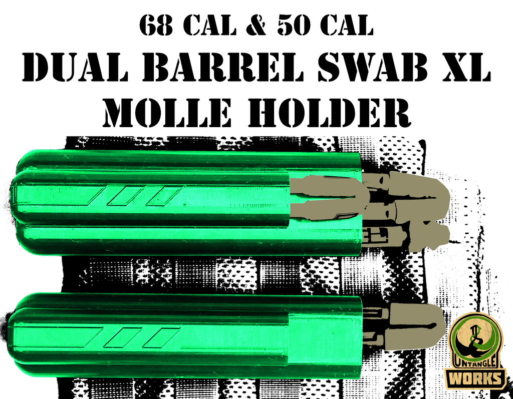 paintball  barrel swab XL molle case pouch holder (68 cal and 50 cal)