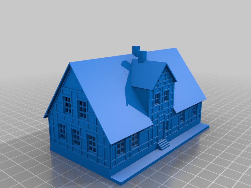 n scale half timbered house