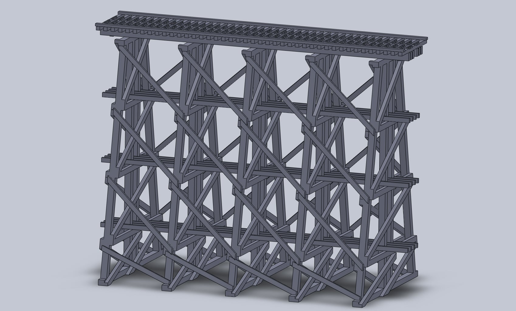 N Scale Train Trestle Display
