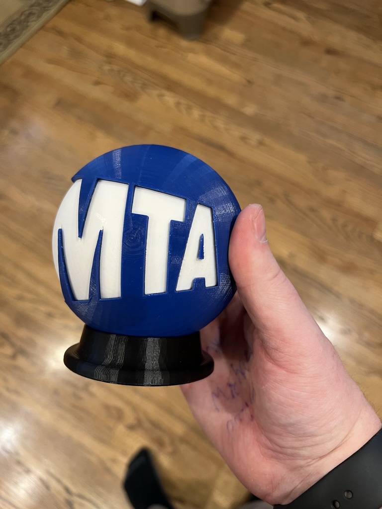 MTA logo ball with display