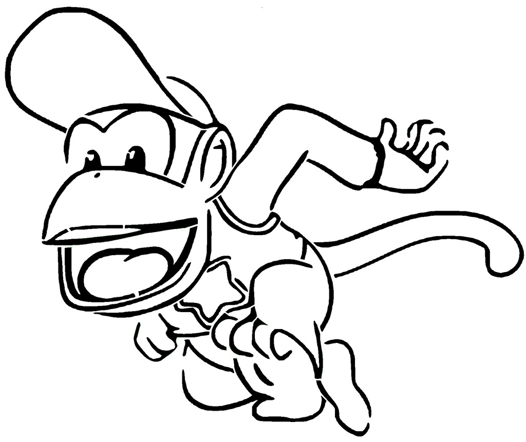 Diddy Kong stencil 2