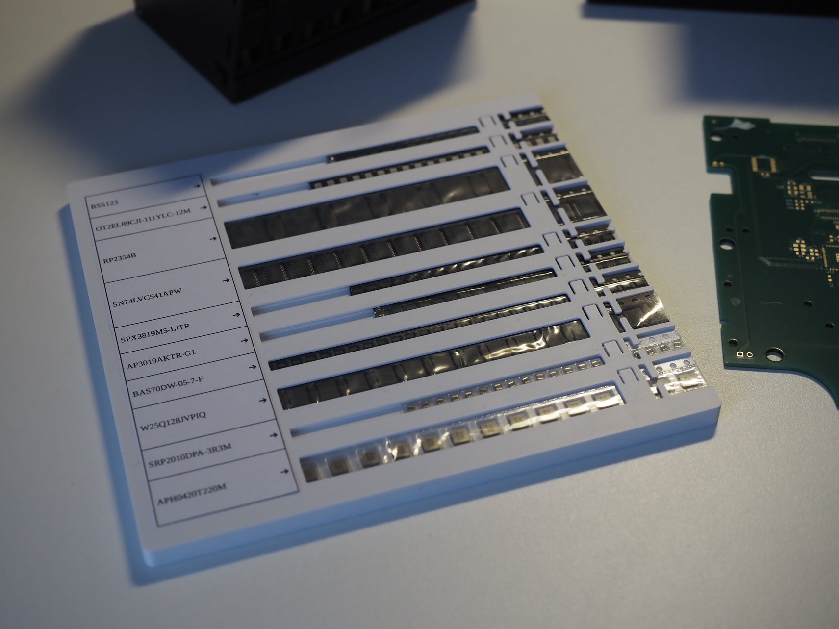 Parametric SMD Component Storage Tray