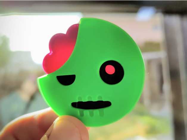 The “Green Zombie” Emoji 3D Badge