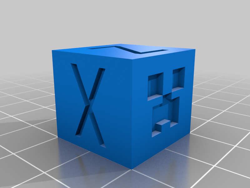 Minecraft XYZ Calibration cube