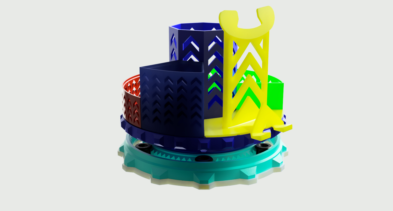 Rotating Modular Desk Organizer