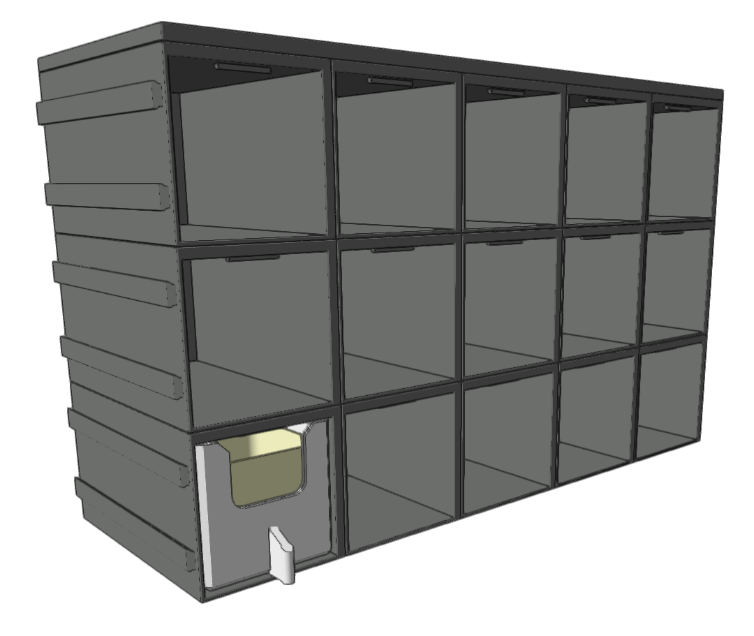 Storage Bin Organizer - Interlocking Modular Hanging System