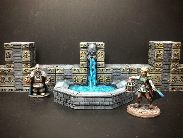 ScatterBlocks: Dwarven Fountain (28mm/Heroic scale)