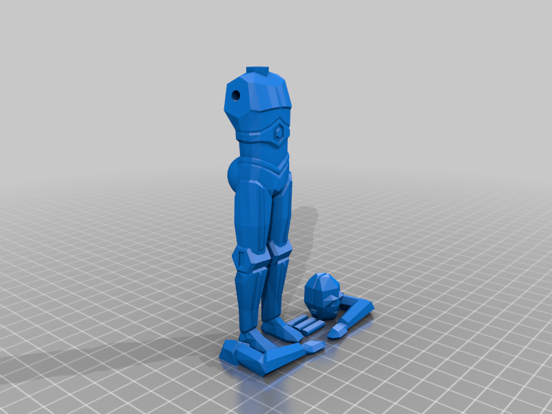 Low Poly C3PO with a booty