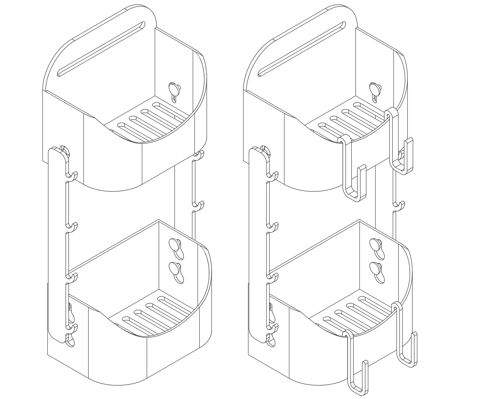 Shower Caddy Organizer with Hooks