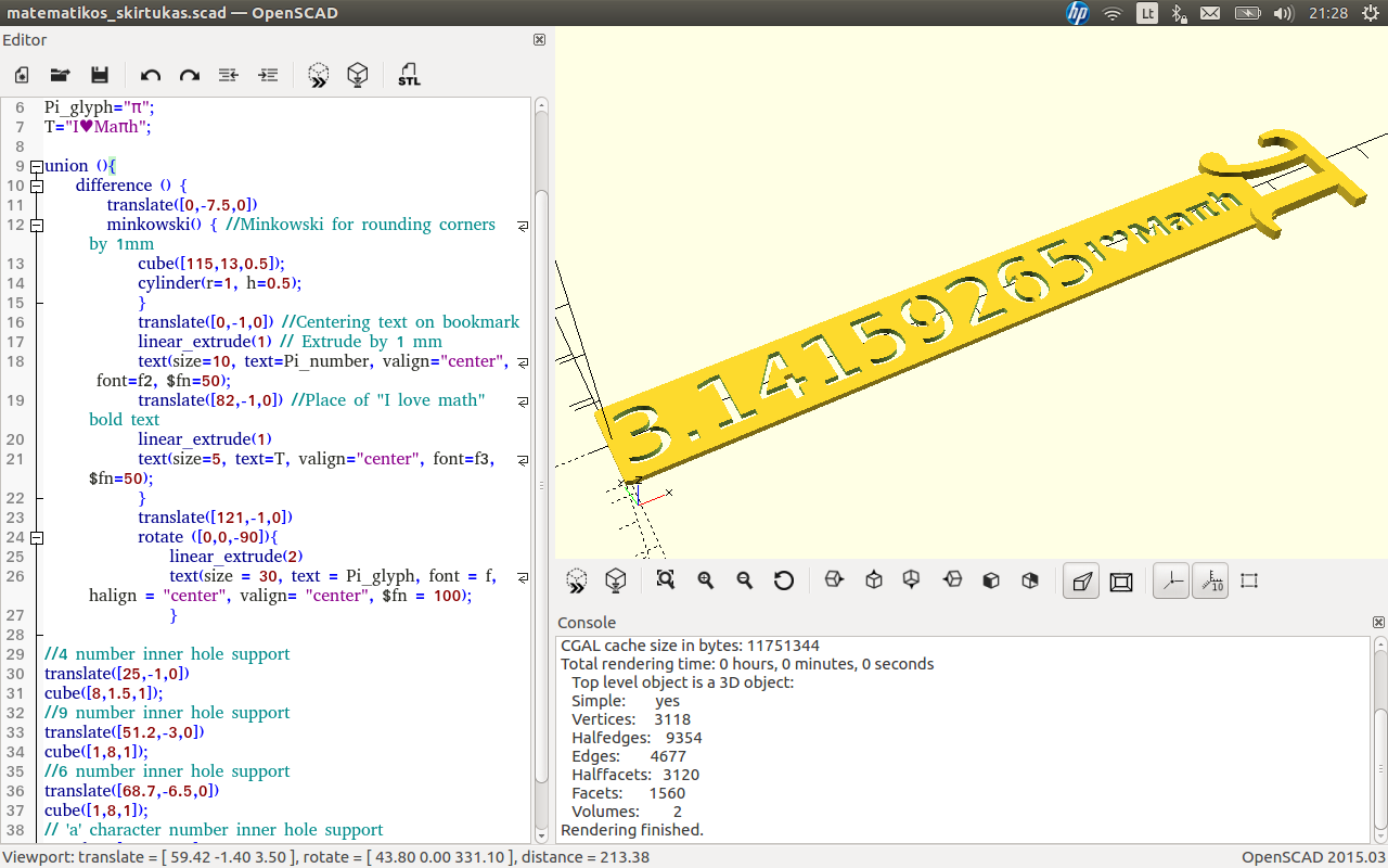 Math(Pi) bookmark