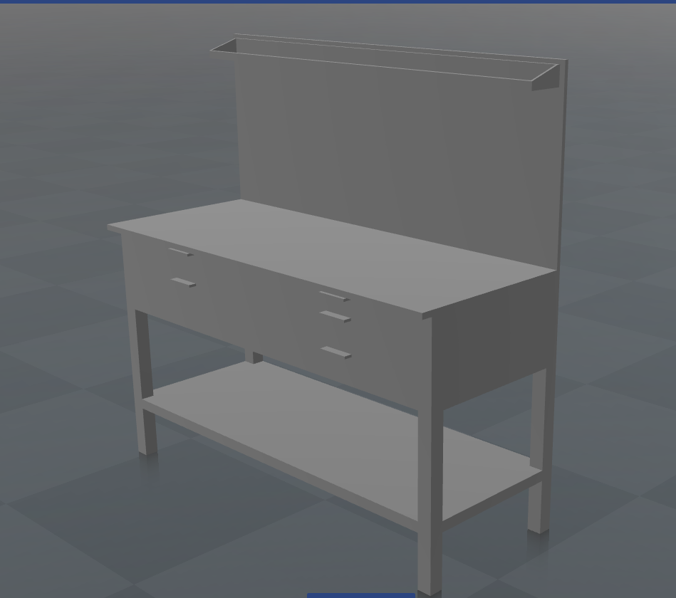 1/10th scale work bench