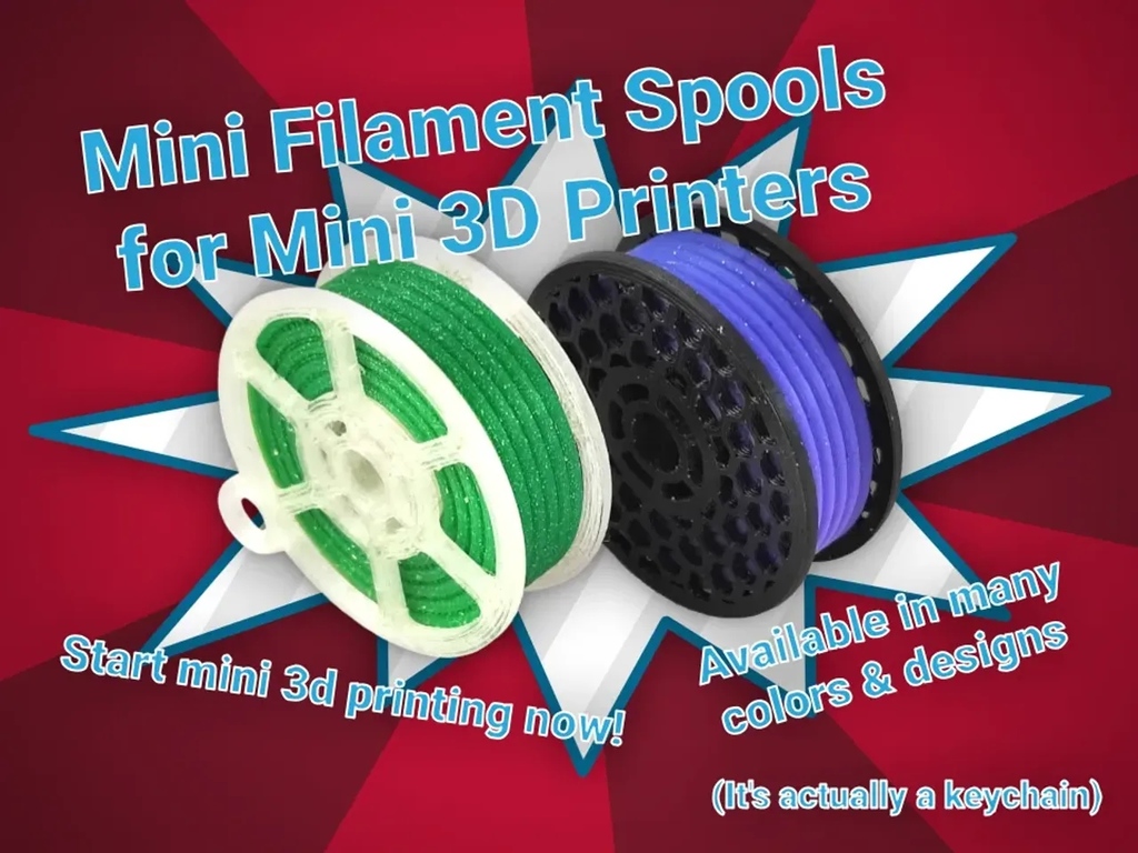 Mini Filament Spool for Mini 3D Printers 3D  FFF