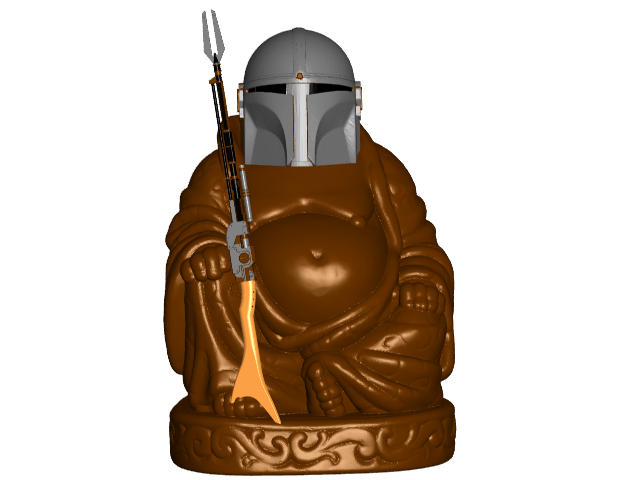 The Mandalorian Budda w/without Rifle (Star Wars Collection)