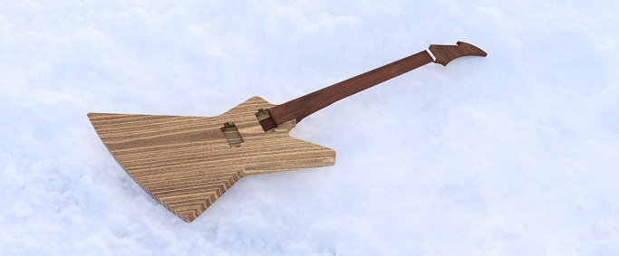 Gibson Explorer customizable electric guitar for CNC milling 