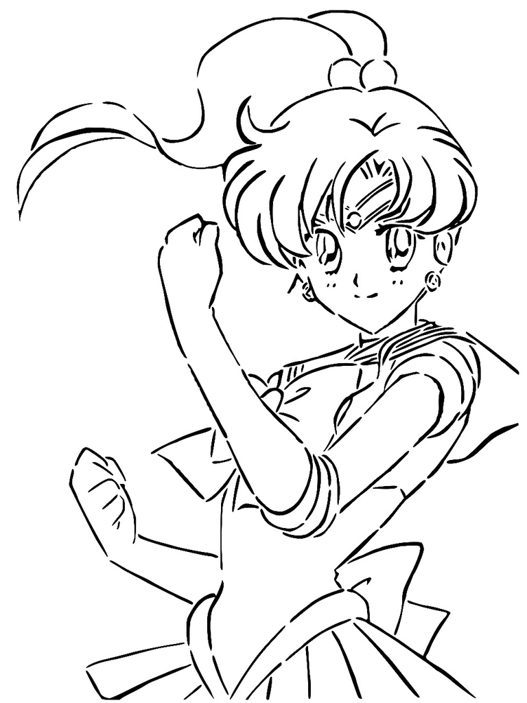 Sailor Jupiter stencil