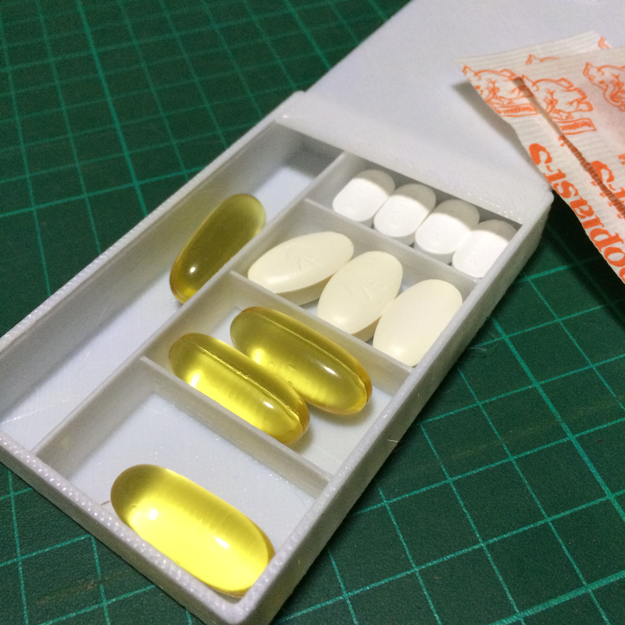 Customizable Pill Box with Sliding Top