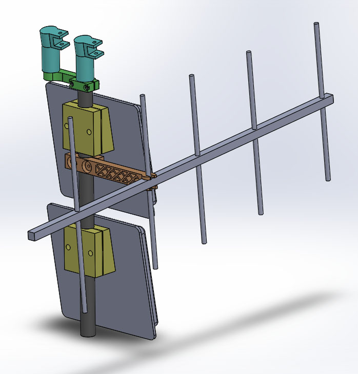 Soportes para Yagi y Patch en tripode 25 mm diametro