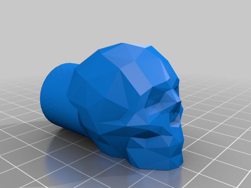 Anet A3 Low Poly Skull Knob 