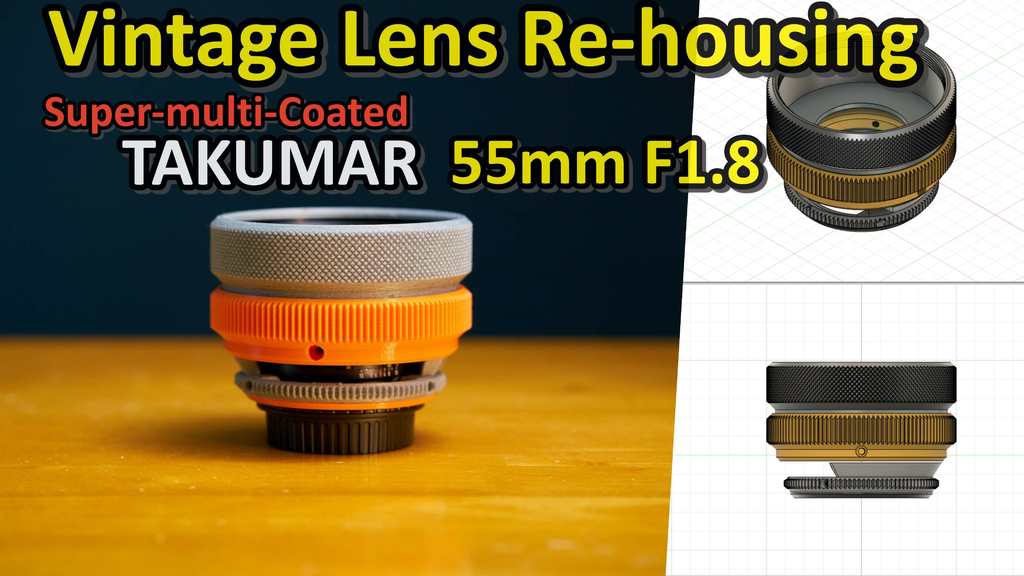 Vintage Lens Re-housing, Super-Multi-Coated Takumar 55mm f1.8