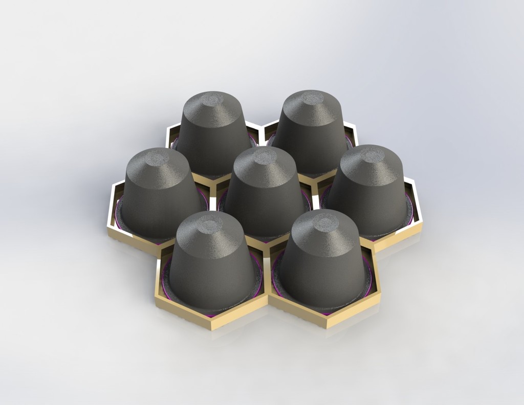 Nespresso hexagonal capsule holder (wall mount)