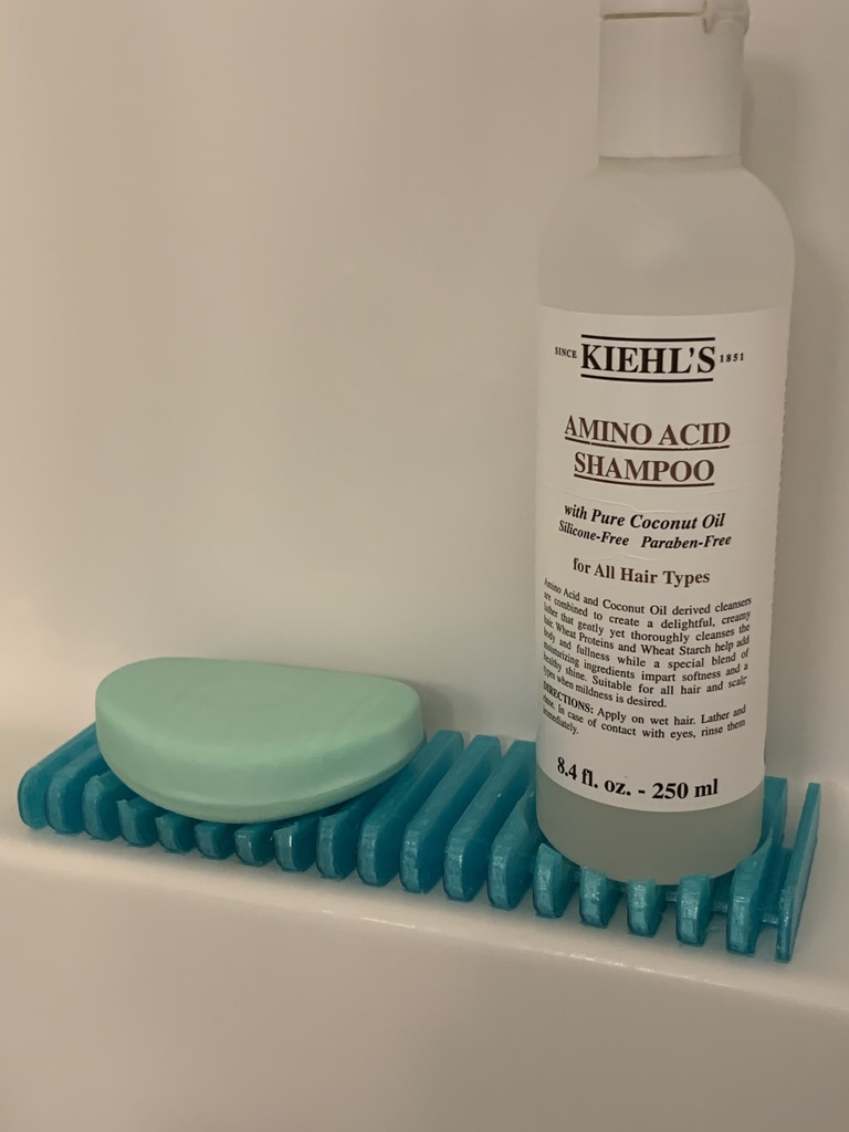 Soap bar and shampoo rack