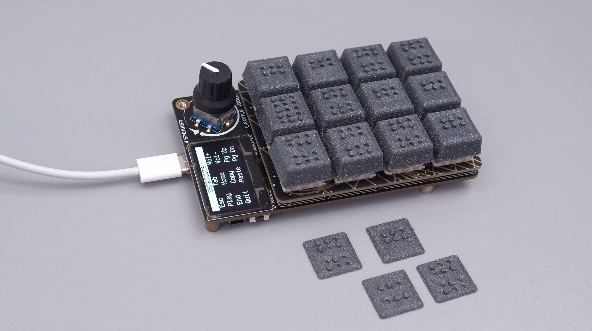 MacroPad Braille Keycaps