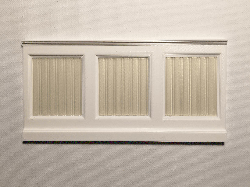 WAINSCOT PANELS 1/12 scale for Dollhouses