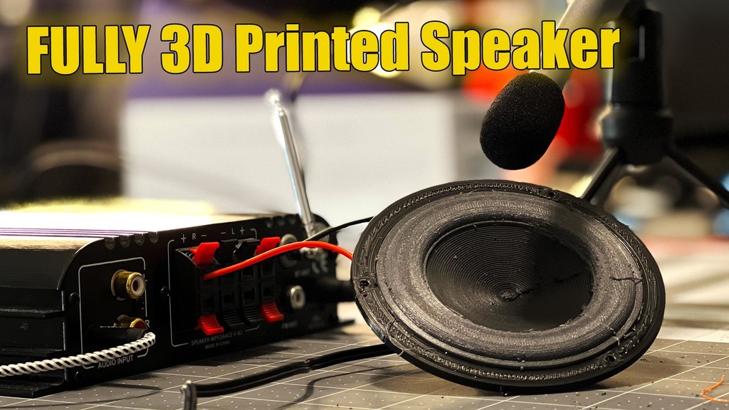 Fully 3D printed Speaker V6