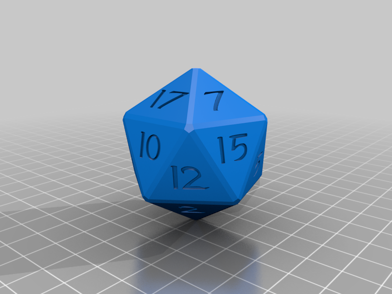 Yet Another D20 Dice - Easier FDM Printing
