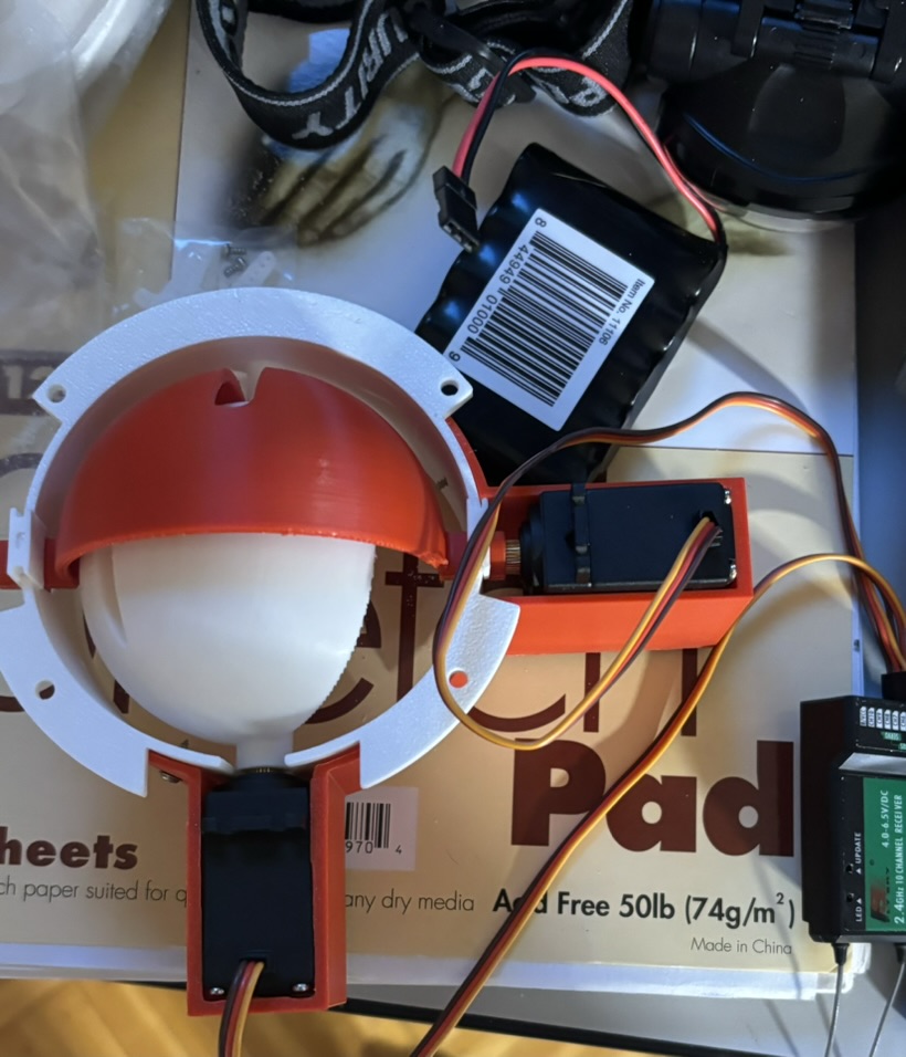 Eyeball servo motor mechanism