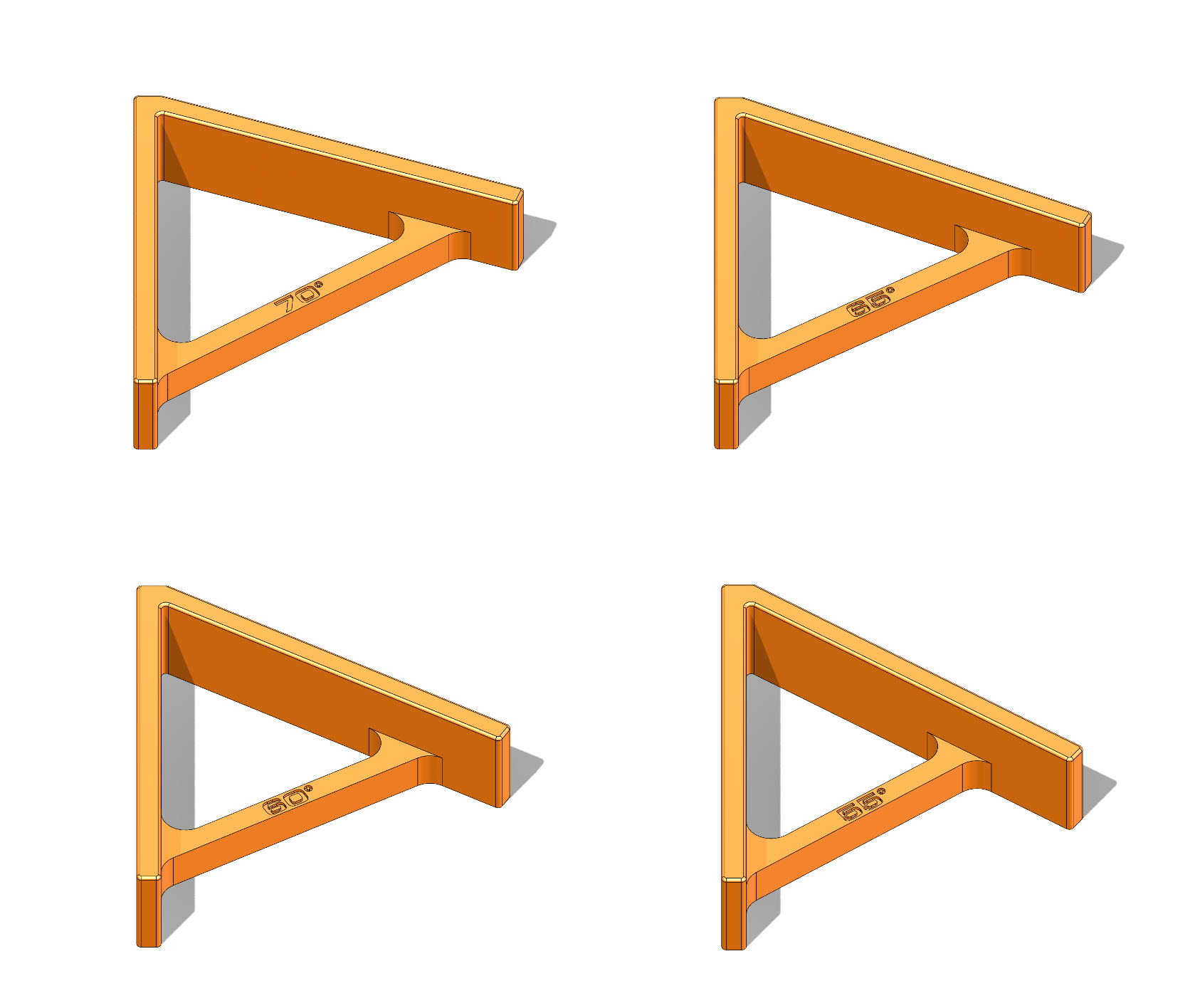 Angle guide (55/60/65/70 degrees)