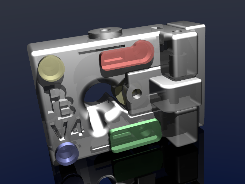Bowden extruder flex for Lewihe Play & others. (AKA PakoBowden)