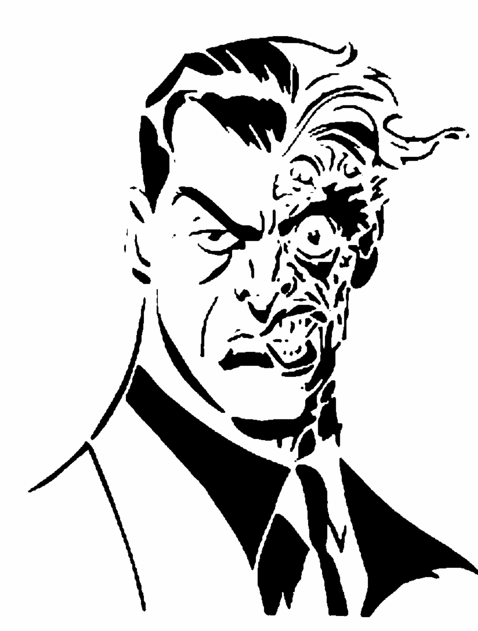 Two face stencil