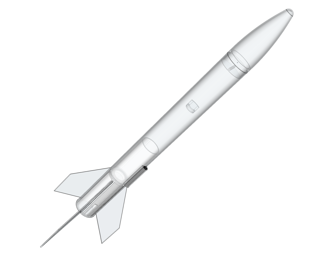 Alpha 3DP Model Rocket for 18x70mm Estes Engines 