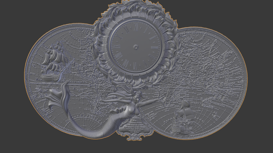 mermaid world clock