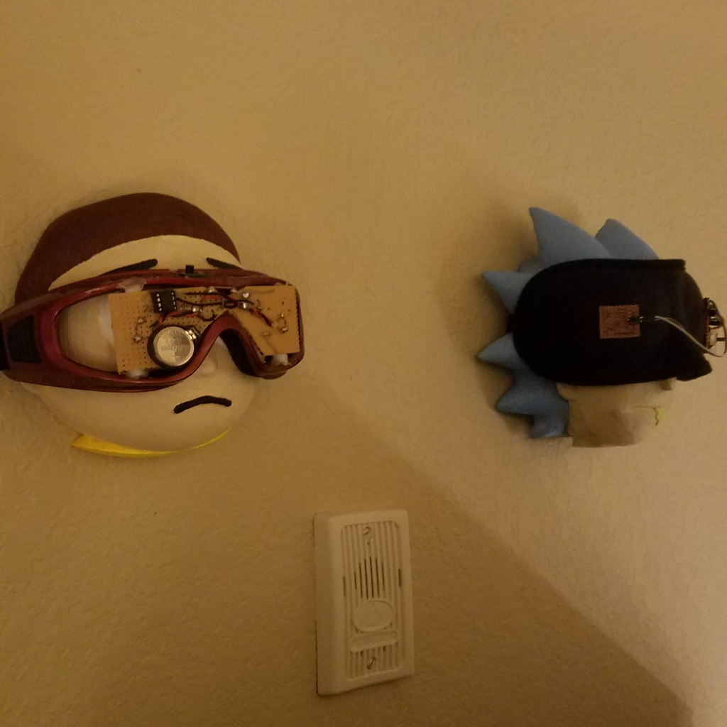 Rick and Morty Wall Mount Heads