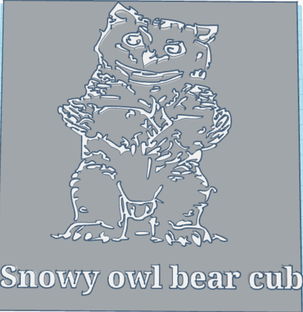 Snowy owl bear cub sign