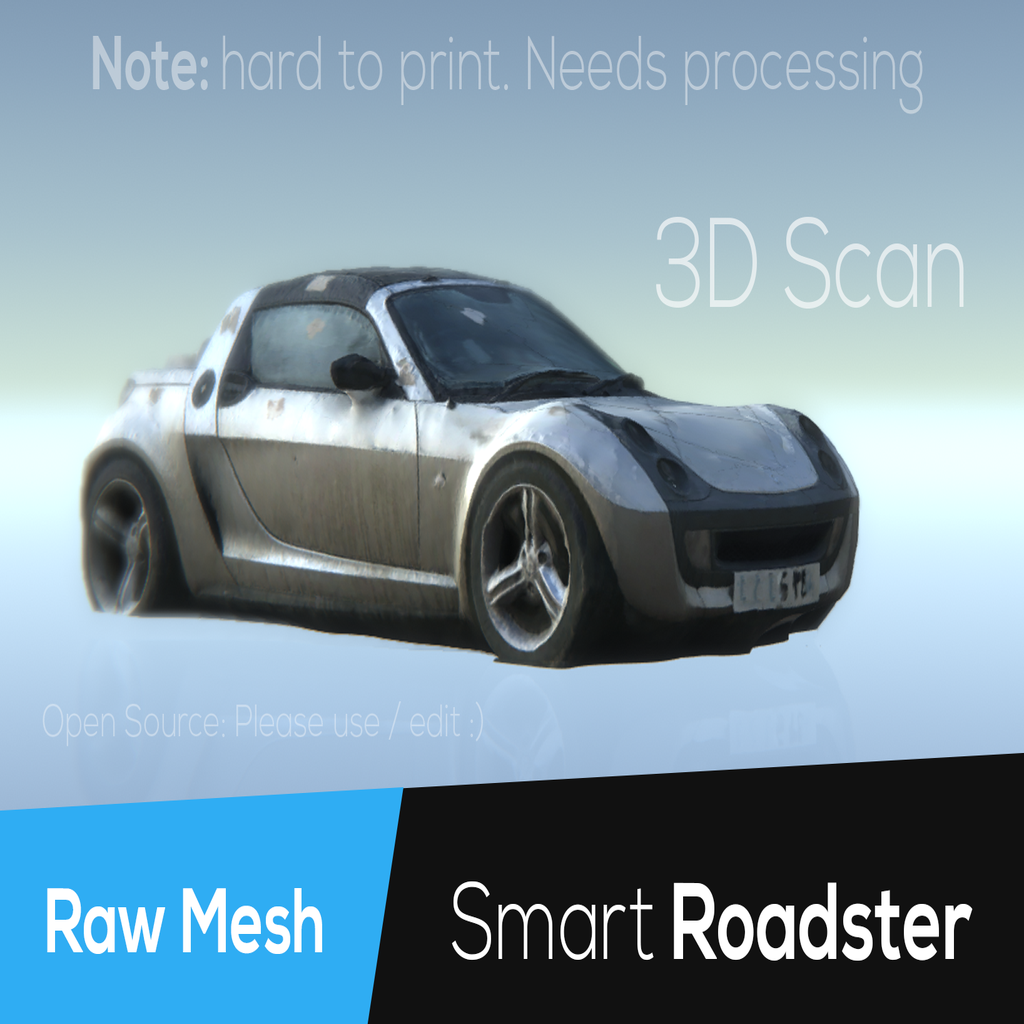 Smart Roadster 452 Raw Mesh (scanned) 