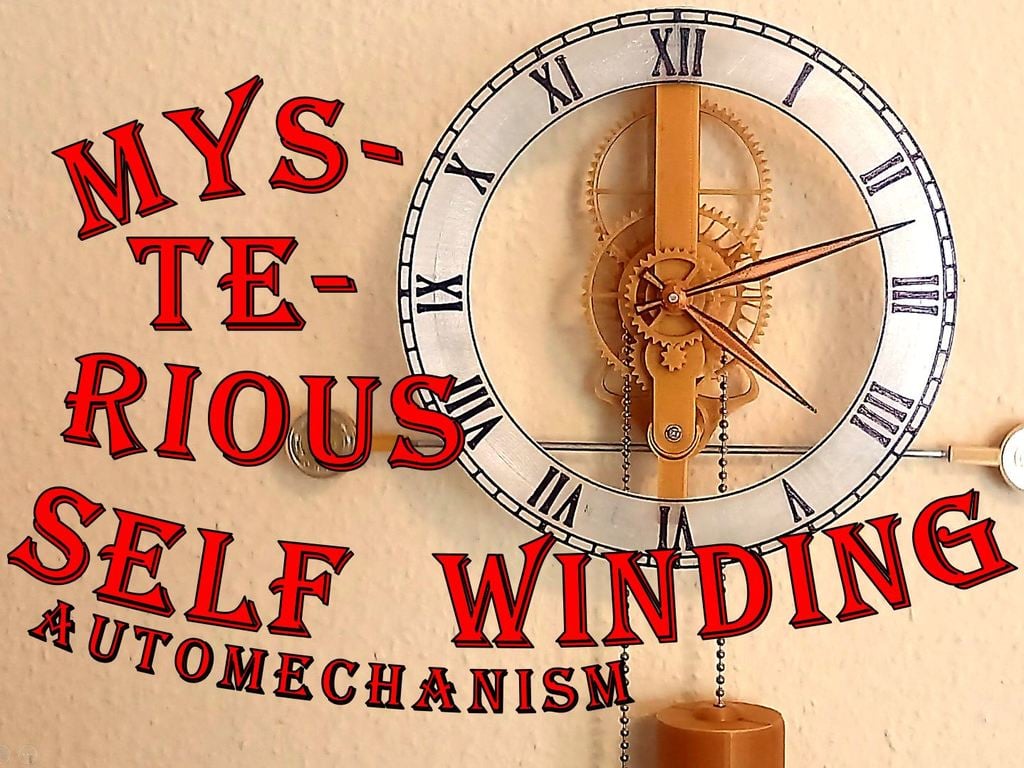 Self winding pendulum clock (climbing weight for weight driven clocks)